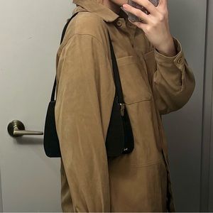 Black Vintage Clutch Bag with Silver Accent